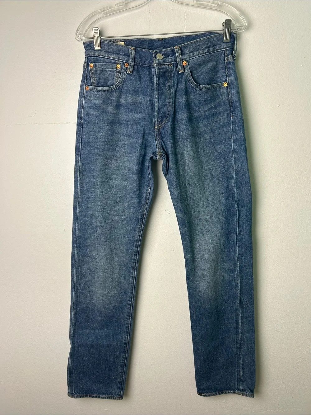 Levi’s 501 Mens Premium Button Fly Selvedge Big E Size 29X32 Blue